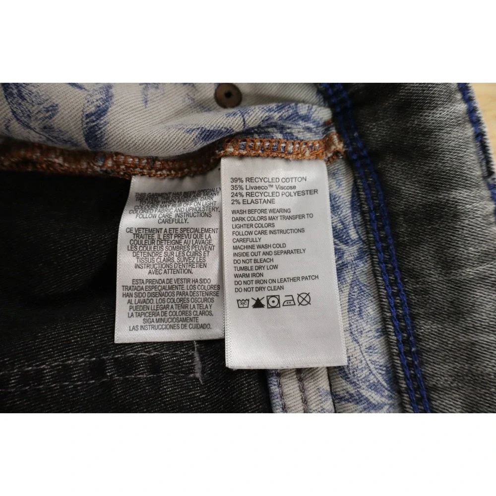 Mens Tommy Bahama Jeans Gray Size 38x30 Indigo Palms Cotton Viscose Stretch